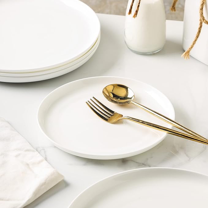 Stone Lain Gabrielle Formal Bone China Dinnerware Set for 8, White