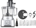 14-Cup Aluminum-Diecast Food-Processor - XL Bowl, Large Chute, 800W Motor & Silver Die-Cast Base, Slicing & Shredding, Chopping & Mixing, For Fries, Cheese, Meat & Veggie Prep, For Home Use