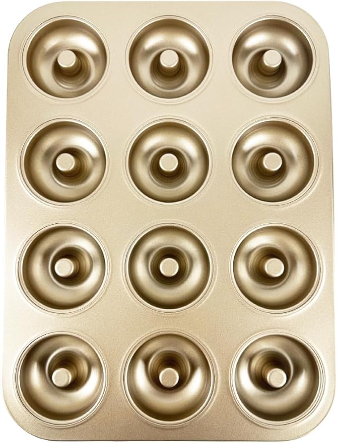 12 Cavity Donut Baking Pans Nonstick Donut Pan Carbon Steel Ring Donut Baking Tins Doughnut Pans Donut Molds Baking Pan