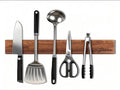 16 Inch Acacia Wood Magnetic Knife Holder Wall Mount - Heavy Duty Knife Magnet Strip for Refrigerator, Kitchen Cabinet & Countertop Storage