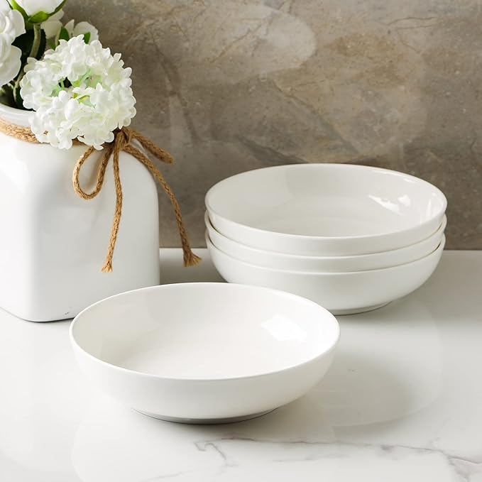 Stone Lain Gabrielle Formal Bone China Dinnerware Set for 8, White