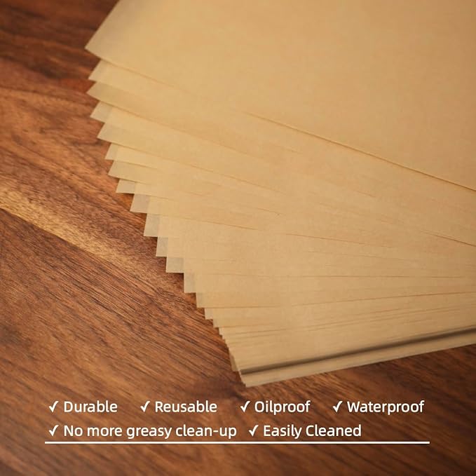 16x24 Inch - 2000 Sheets Commercial Baking Parchment Paper Industrial Grade, Bulk Food-Safe Oven Paper for Bakeries, Restaurants, Food Processing (Brown 15.8"×23.6"(40×60cm) 2000 sheets)