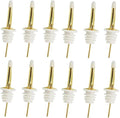 24 Pack Liquor Pour Spouts Set - Stainless Steel bottle spout and Liquor Pourers Dust Caps Covers Gold White