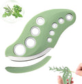 Herb Stripper Tool 9 Holes with Herb Cutter, Stainless Steel Herb Leaf Stripping Tool, Herb Cutter Tool, Herb Leaf Peeler for Fresh Herbs Collard Greens Thyme Basil Rosemary Stripper, Dishwasher Safe