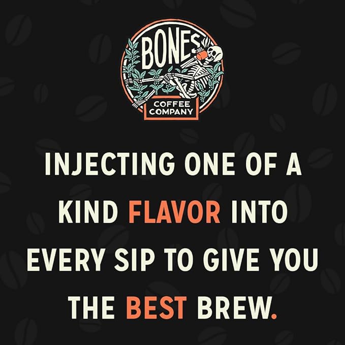 Bones Coffee Company The Nightmare Before Christmas Ruff Weather Flavored Coffee Beans, Medium Roast Ground Coffee Low Acid, Oatmeal Creampie Flavor (12 oz)