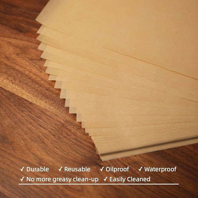 18x26 Inch - 1600 Sheets Commercial Baking Parchment Paper Bulk, Full Sheet Pan Heavy Duty Food-Safe, Oven Paper for Bakeries, Restaurants, Food Processing (Brown 18.1"×26"(46×66cm) 1600 sheets)