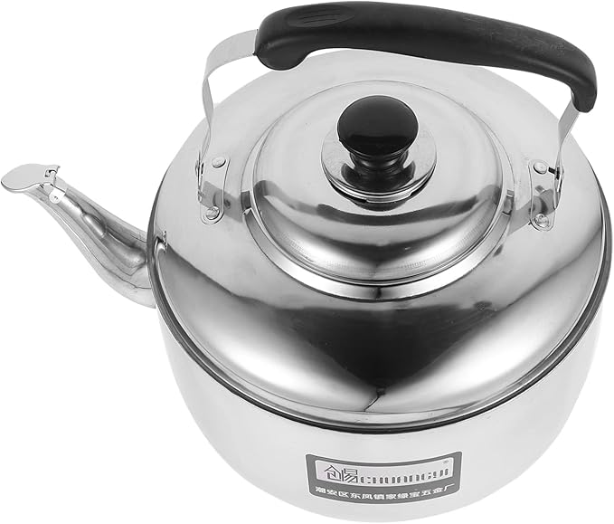 Large Capacity Stainless Steel Sounding Kettle for Induction Cooker with Comfortable Anti-scald Handle for Home Use and Quick Heating