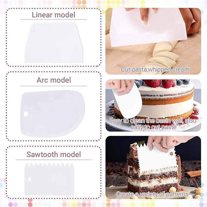 12 Pcs Cake Spatula Icing Espatulas Para Reposteria Scraper Smoother Frosting Tools Fondant Off Set Spatulas For Decorating Cakes Knife Pastry For Cake Decorating, Pastry & Baking
