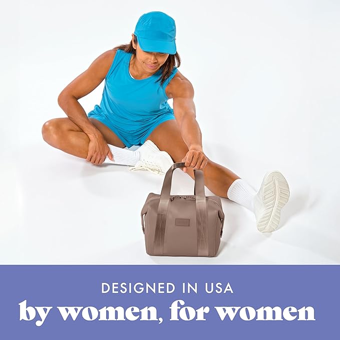 Fit & Fresh Remi Neoprene Lunch Bag For Women - Meal Prep Kit with Containers & XL Ice Pack, Self Insulating Neoprene-like Material, Machine Washable Lunch Bag, Tear-Resistant, Stain-Resistant, Taupe