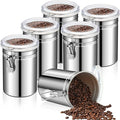 Lallisa 3 Pcs Stainless Steel Canisters 62 oz Stainless Steel Containers with Lids Food Storage Container with Airtight Clamp Lid Coffee Containers for Tea Sugar Coffee Flour Kitchen Counters