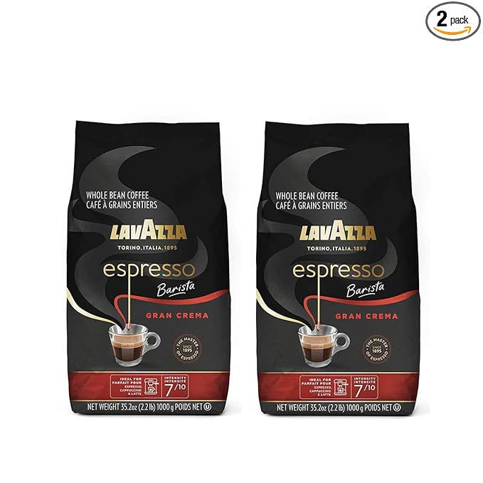 Lavazza Gran Crema Espresso, 2.2-Pound - Pack of 2 (Packaging May Vary)