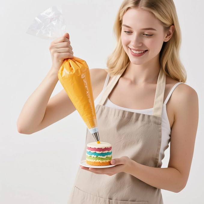26 Inch XXL Extra Large Piping Bags - HOMIOVE 100pcs Disposable Piping Bags Thickened Pastry Bags Frosting Bags Anti Burst Cake Decorating Bags for Cake Decorating