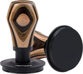 Normcore 58.5mm Coffee Tamper V4.1, Espresso Spring Loaded Tamper With Titanium PVD Coating Flat Base, 15lb / 25lb / 30lbs Replacement Springs, Colorful Wood Handle