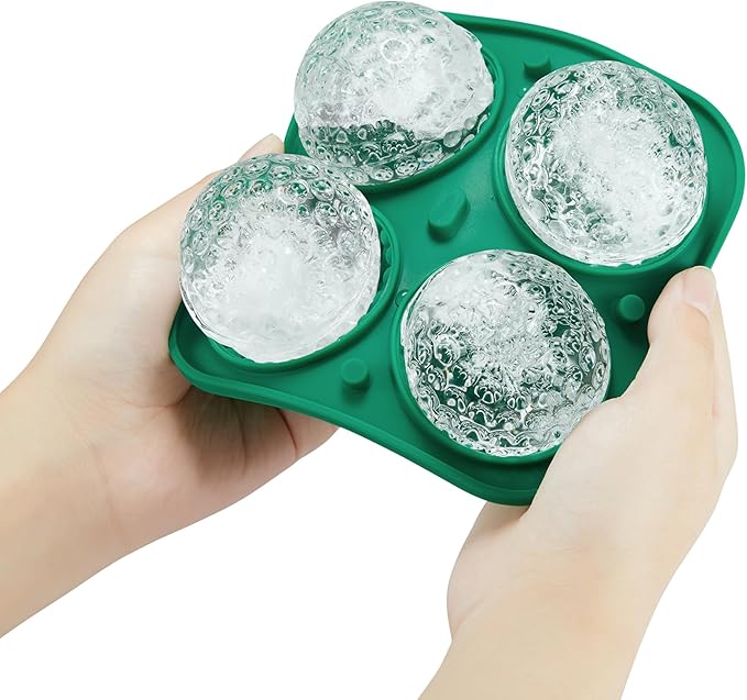 Novelty Golf Gifts Ball Ice Maker Mold, 2.2" Large Sphere Round Ice Cube Mold for Cocktails, Whiskey, Bourbon, Fun Shapes Big Whiskey Ice Cube Mold Gifts