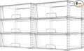 Vtopmart 6 Pack Large Stackable Storage Drawers,Easily Assemble Acrylic Bathroom Closet Undersink Organizers and Storage,Plastic Storage Bins for Kitchen Cabinets,Pantry,Makeup,Medicine Organization