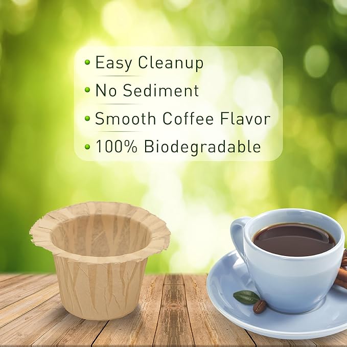 Reusable K Cup Coffee Pod Filters 2 Pack with 200 Counts Disposable Paper Coffee Filters, Compatible with Single Serve K CUP for Coffee Maker 2.0 & 1.0