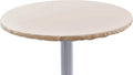 Yourtablecloth Heavy Duty Vinyl Round Fitted Tablecloth (Table Cover) with Flannel Backing Vibrant Colors Elasticized Tablecloth Great for Indoor and Outdoor Dining and Playing Cards 48” Sand