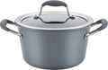 Anolon Advanced Home Hard-Anodized Nonstick Tapered Sauce Pan/Saucepot, 4.5-Quart (Moonstone)
