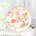 Spsyrine Decorative Serving Tray with Handles, Lacquered Coffee Table Tray for Ottoman, Round Waterproof Platters for Centerpieces, Parties, Living Room, Kitchen Counter Organization Yellow