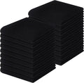 Homaxy 100% Cotton Waffle Weave Kitchen Dish Cloths, Ultra Soft Absorbent Quick Drying Dish Towels, 12 x 12 Inches, 18-Pack, Black
