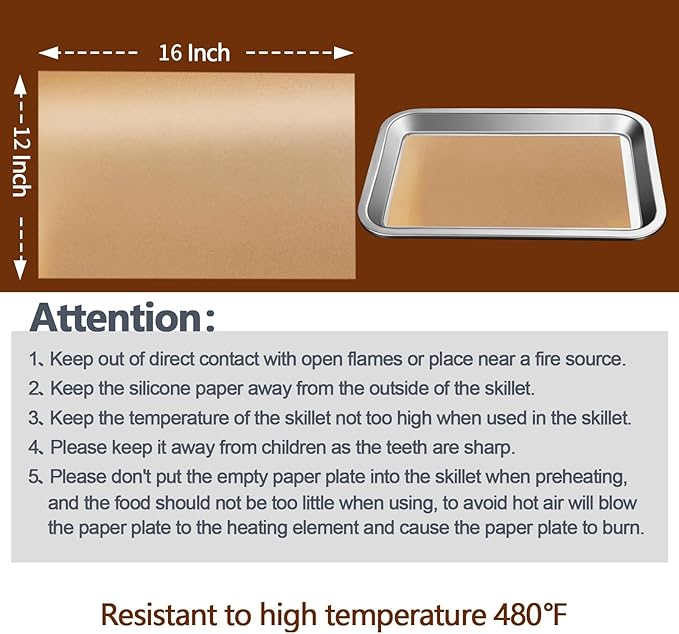 120PCS Thickened Precut Parchment Paper Sheets, 12×16 In Heavy Duty Non-Toxic & Unbleached Parchment Baking Paper for Baking, Grilling, Non-Stick & Comes in Convenient Packaging, Brown