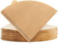 Gute 200Pcs Cone Coffee Filters, 2-4 Cups Unbleached Brown V02 Disposable Coffee Filter Paper, V-Shaped Pour Over Coffee Dripper and Drip Coffee Maker, Size 02
