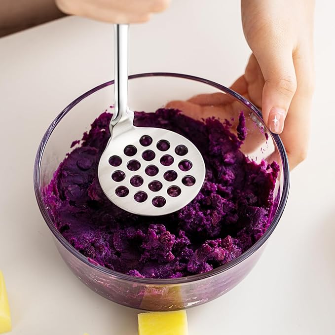 Potato Masher, Mashed Potato Masher, Heavy Duty Stainless Steel Integrated Masher Kitchen Tool Wire Masher, Suitable For Potatoes, Avocados, Beans, Fruits, And Vegetables (Stainless Steel Handle)