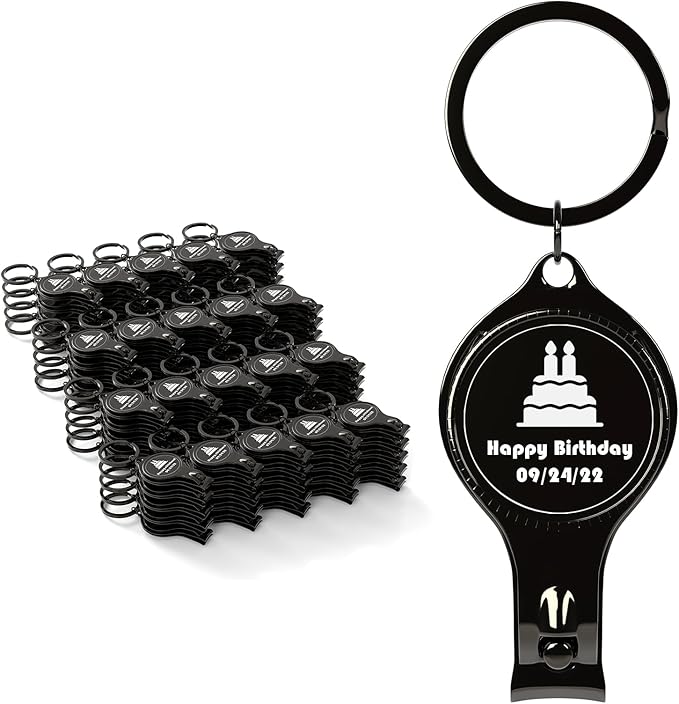 80pcs Personalized 4 in 1 Multi Function Bottle Opener, Nail Clipper, Wedding Favors Brewery, Private Customized, Black, Multitool Gifts for Men