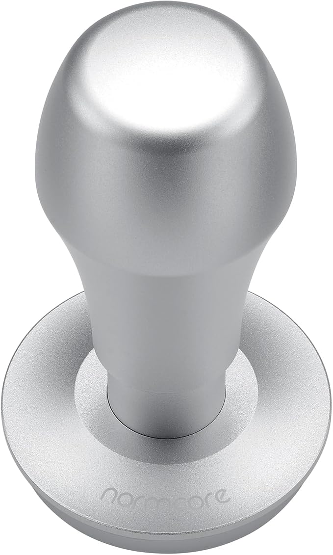 Normcore 53.3mm Coffee Tamper V4.1 with Click Sound Feedback, Spring Loaded Tamper With Stainless Steel Flat Base, Compatible with 54mm Breville Sage Espresso Machine Portafilter, Silver