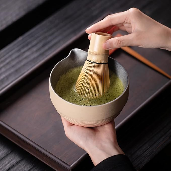 Premium Matcha Ceremony Set – Complete 9-Pcs Ritual Kit with Hand-Tuned Bamboo Whisk, Ceramic Bowl, Scoop & Sifter– Presented in Luxury Magnetic Gift Box, Perfect for Gifting or Self-Care
