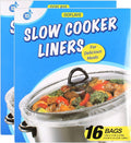 32 Bags Slow Cooker Liners, Disposable Multi Use Cooking Bags,Large Size Fit 3QT to 8QT, Plastic Bags for Slow Cooker, Pans, Aluminum Cooking Trays, BPA Free-13 x 21 Inches