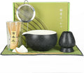 Matcha Whisk Set, Ceramic Matcha Set with Spout, Matcha Bowl Kit with Sifter, Whisk and Holder, Bamboo Scoop, Scoop Rest, Tea Towel, 7 Pcs Matcha Kit Set for Making Breakfast/Latte for Matcha Lovers