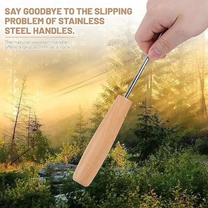Wooden Handle Corn Peeler - Cob Corn Stripper Kernel Remover, Durable Kitchen Tool for Corn on The Cob, Eco-Friendly Wood Grip for Home & Outdoor Use