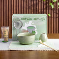 7Pcs Matcha Whisk Set - Matcha Bowl with Spout, Bamboo Whisk (Chasen), Holder, Stainless Sifter, Tea Scoop, Tea Towel, Scoop Rest. Full Japanese Ceremony Matcha Kit, Perfect Gift for Tea Fans (Green)
