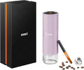 Portable Electric Coffee Grinder, Rechargeable Handheld Grinder with Stainless Steel Conical Burr, Adjustable Grind Settings, for Espresso, Moka, Pour Over, French Press, Cold Brew, Lilac
