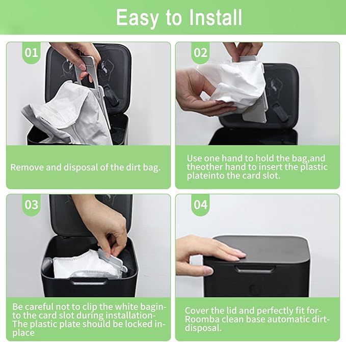 16 Pack Vacuum Bags Compatible with iRobot Roomba i7 i7+ i3 i3+ i8 i8+ j5+ i5+ i4 i4+ i1+ i6 i6+ j5+ j7 j7+ s9 s9 Plus Bags Automatic Dirt Disposal Bags