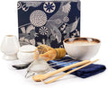Bamboo Matcha Whisk and Bowl Set - Authentic Matcha Kit for Traditional Tea, 9 Pcs