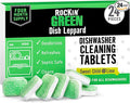 Rockin' Green Dishwasher Cleaner Tablets (24 Pack) - Septic Safe Dishwasher Cleaning Tablets Dishwasher Cleaner and Deodorizer Dishwashers Tablet Remove Build Up with Citric Acid (Sweet Child O'Lime)