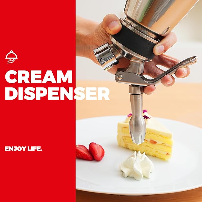OSJCOOK Whipped CreamDispenser Stainless Steel & Aluminum (Single layer, 500ml)