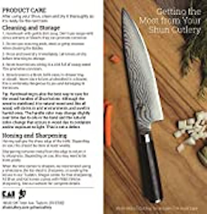 Shun Classic 9 Piece Chef’s Block Set, Includes 7 Shun Classic Knives, Honing Steel and 22-Slot Knife Block, Handcrafted Japanese Knife Set, Damascus Stainless Steel Cladding, Pakkawood Handle