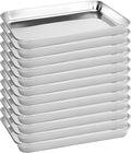 12 Pack Stainless Steel Baking Sheet Pans, 10.5" L × 8" W × 1" H Cookie Sheets for Toaster Oven, Rust-Resistant, Dishwasher Safe