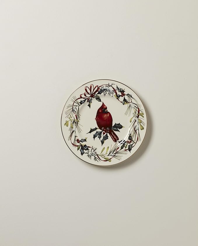 Lenox 6049753 Winter Greetings Accent Plate, Christmas Dinnerware