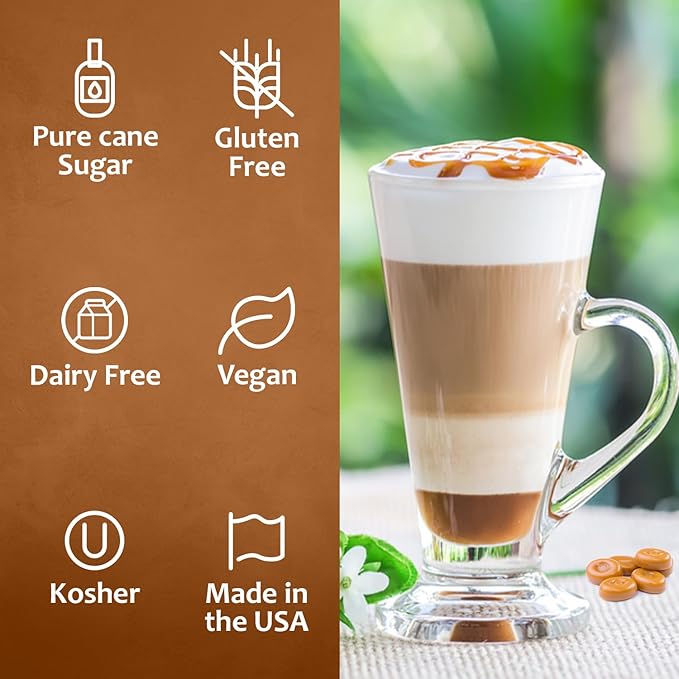 Syruvia Glazed Donut & Butterscotch Coffee Syrup - 25.4 fl oz Premium Coffee Flavoring Syrup. No Coloring, Kosher, and Gluten-Free. Perfect for Drinks, Sodas, Shakes, Desserts, & More.