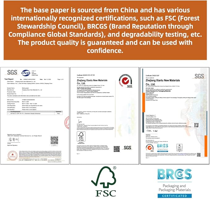 16x24 Inch - 2000 Sheets Commercial Baking Parchment Paper Industrial Grade, Bulk Food-Safe Oven Paper for Bakeries, Restaurants, Food Processing (Brown 15.8"×23.6"(40×60cm) 2000 sheets)