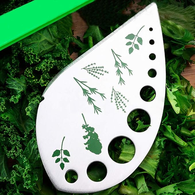 3 Pack Stainless Steel Herb Cutter Stripper, 9 Holes Kitchen Leaf Herb Stripper, 2 in 1 Design Herb Stripper Tool, Herb Leaf Stripping Tool Metal Herb Pealer Remover