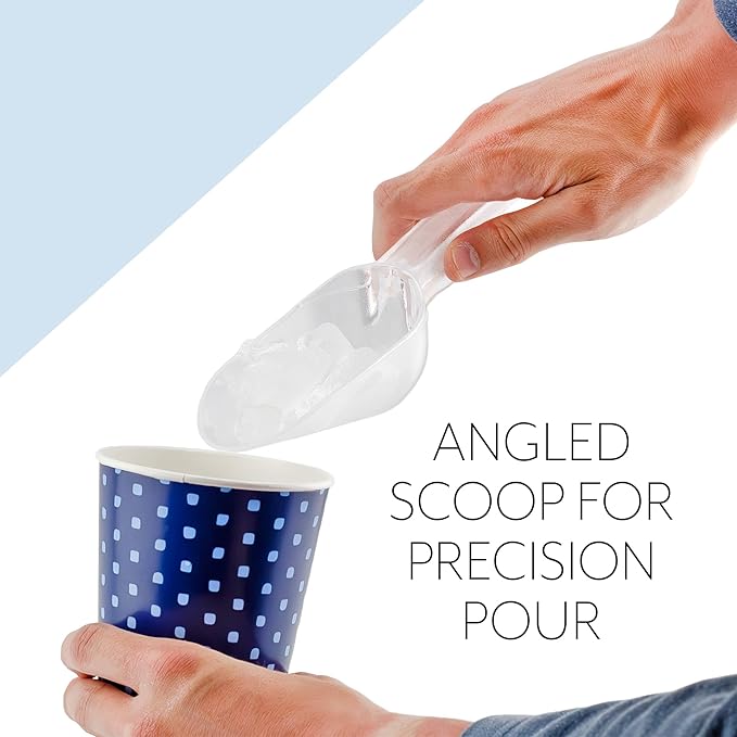 Darware Ice Maker Scoop w/Holder (2-Piece Set); Scooper Accessory for Counter Top Ice Makers and Machines