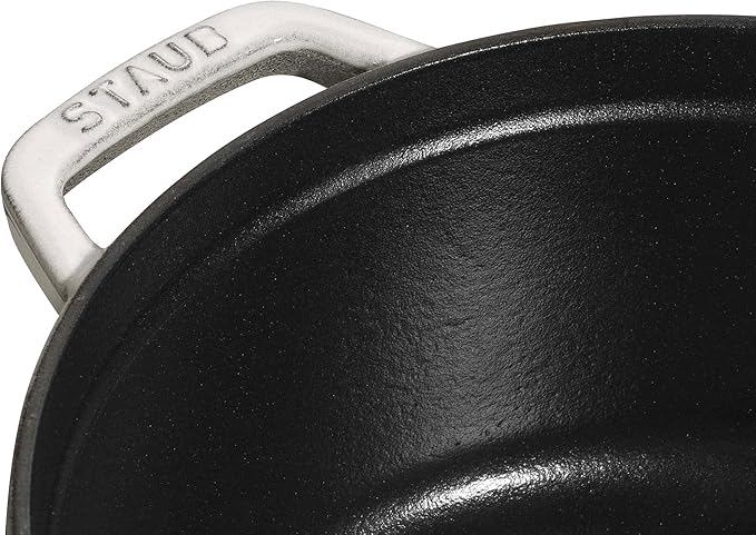 Staub Cast Iron 2.75-qt Round Cocotte - White Truffle, Made in France