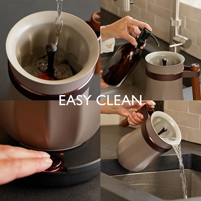 Hot & Cold Drinking Chocolate System - The ALL-NEW Velvetiser from Hotel Chocolat - Kit includes hot chocolate maker with US Power Supply, 10 serving taster box, 1 mug and 1 glass - Pebble Edition
