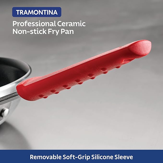 Tramontina Professional 10-Inch Ceramic Non Stick Frying Pan, Heavy-Gauge Aluminum Skillet with Nonstick Coating, Dishwasher and Oven Safe, Black