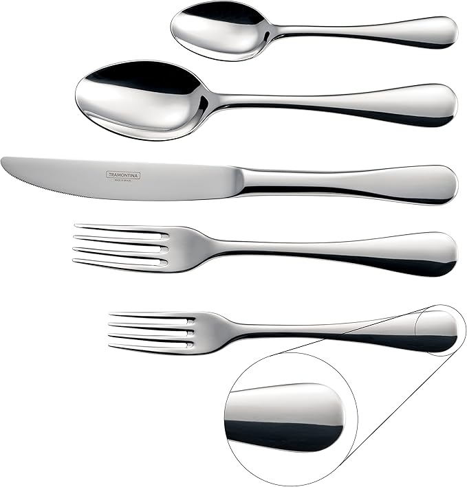 Tramontina 20 Piece Silverware Set - Classic Utensils Set